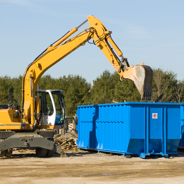 what are the rental fees for a residential dumpster in Woodland Heights